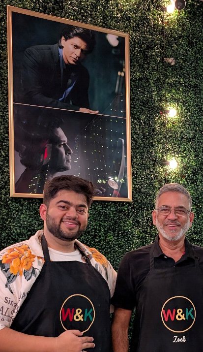 Abbas and his father Zoeb at their restaurant, Wok & Karahi